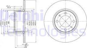 Delphi BG2176 - Тормозной диск autospares.lv