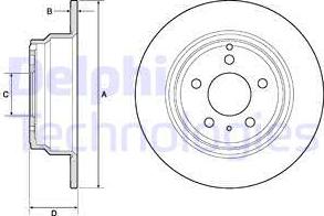 Delphi BG2842 - Тормозной диск autospares.lv