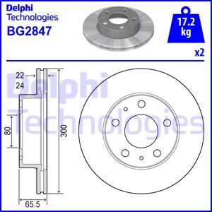 Delphi BG2847 - Тормозной диск autospares.lv