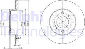 Delphi BG2809 - Тормозной диск autospares.lv