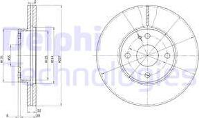 Delphi BG2804 - Тормозной диск autospares.lv