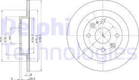 Delphi BG2805C - Тормозной диск autospares.lv