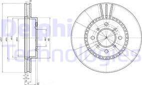 Delphi BG2814 - Тормозной диск autospares.lv