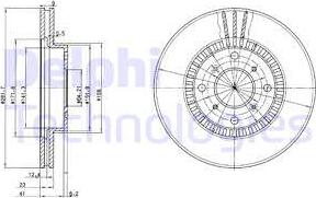 Delphi BG2815 - Тормозной диск autospares.lv