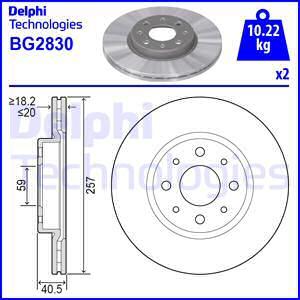 Delphi BG2830 - Тормозной диск autospares.lv