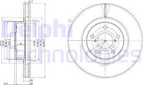 Delphi BG2827C - Тормозной диск autospares.lv