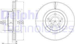 Delphi BG2827 - Тормозной диск autospares.lv