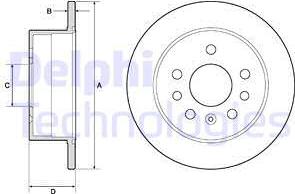 Delphi BG2879 - Тормозной диск autospares.lv