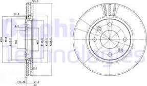 Delphi BG2871 - Тормозной диск autospares.lv