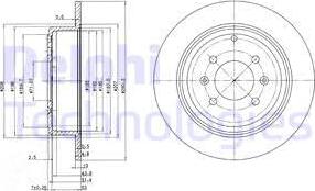 Delphi BG2873 - Тормозной диск autospares.lv
