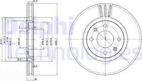 Delphi BG2872C - Тормозной диск autospares.lv