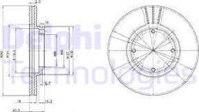 Delphi BG2394 - Тормозной диск autospares.lv