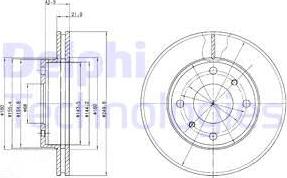 Delphi BG2395 - Тормозной диск autospares.lv