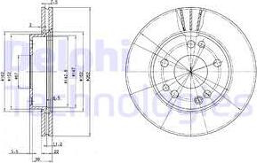 Delphi BG2397 - Тормозной диск autospares.lv