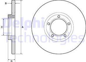 Delphi BG2349 - Тормозной диск autospares.lv