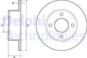Delphi BG2343 - Тормозной диск autospares.lv