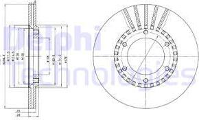 Delphi BG2365 - Тормозной диск autospares.lv