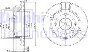 Delphi BG2367 - Тормозной диск autospares.lv