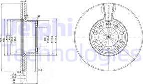 Delphi BG2306 - Тормозной диск autospares.lv