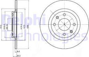 Delphi BG2308 - Тормозной диск autospares.lv