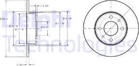 Delphi BG2313 - Тормозной диск autospares.lv
