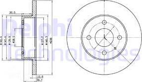 Delphi BG2312 - Тормозной диск autospares.lv