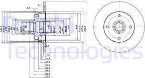 Delphi BG2389 - Тормозной диск autospares.lv