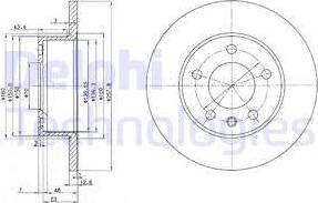 Delphi BG2380 - Тормозной диск autospares.lv