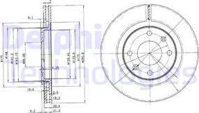 Delphi BG2387C - Тормозной диск autospares.lv