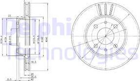 Delphi BG2330 - Тормозной диск autospares.lv