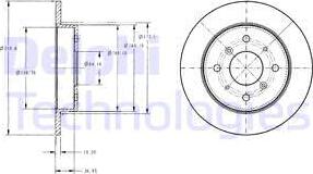 Delphi BG2338 - Тормозной диск autospares.lv