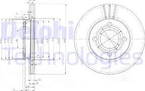 Delphi BG2333 - Тормозной диск autospares.lv