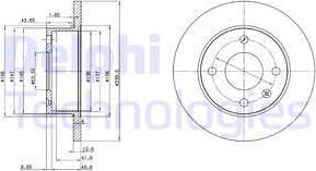 Delphi BG2375 - Тормозной диск autospares.lv