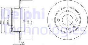 Delphi BG2376 - Тормозной диск autospares.lv