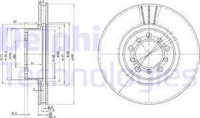 Delphi BG2372 - Тормозной диск autospares.lv