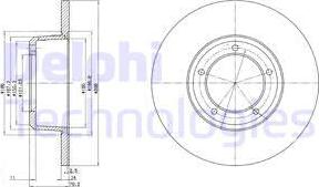 Delphi BG2297 - Тормозной диск autospares.lv