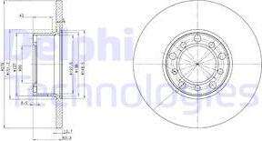 Delphi BG2259 - Тормозной диск autospares.lv