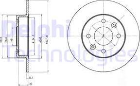Delphi BG2258 - Тормозной диск autospares.lv