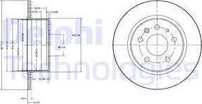 Delphi BG2252 - Тормозной диск autospares.lv