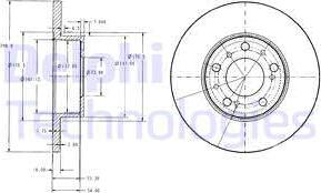 Delphi BG2257 - Тормозной диск autospares.lv