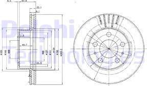 Delphi BG2207 - Тормозной диск autospares.lv