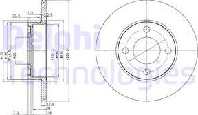 Delphi BG2215 - Тормозной диск autospares.lv
