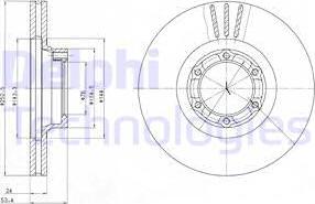 Delphi BG2284 - Тормозной диск autospares.lv