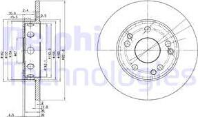 Delphi BG2288 - Тормозной диск autospares.lv