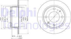 Delphi BG2220 - Тормозной диск autospares.lv
