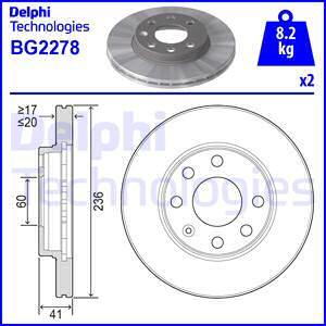 Delphi BG2278 - Тормозной диск autospares.lv