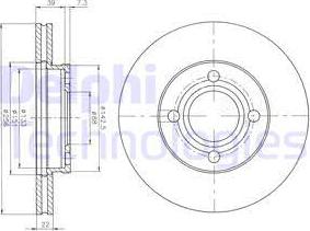 Delphi BG2272 - Тормозной диск autospares.lv