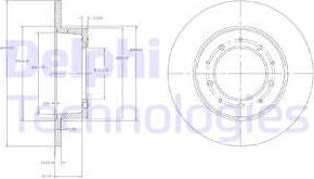 Delphi BG2799 - Тормозной диск autospares.lv