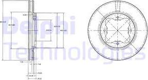 Delphi BG2798 - Тормозной диск autospares.lv