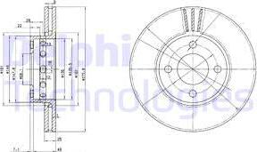 Delphi BG2748 - Тормозной диск autospares.lv